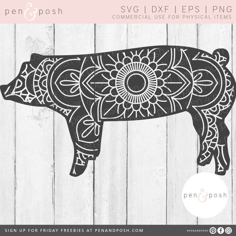 Show Animals SVG Show Pig Svg Show Goat Svg Show Lamb Show Steer Mandala Show Animals Zentangle Show Pig SVG Mandala Animal image 6