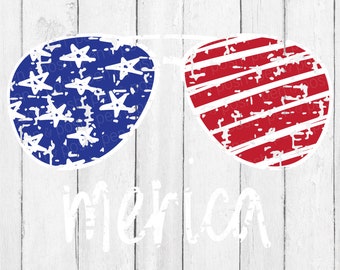 Patriotic SVG - Grunge SVG - American Flag SVG - America Svg - Independence Day Svg - Distressed Svg - Sunglass Svg - Sunglasses Svg - Usa