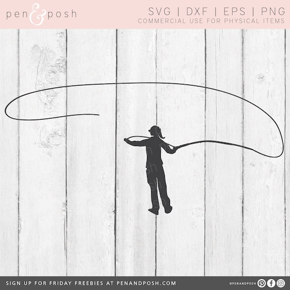 Download Fly Fishing Svg Fly Woman Fly Fishing Silhouette Fishing Etsy