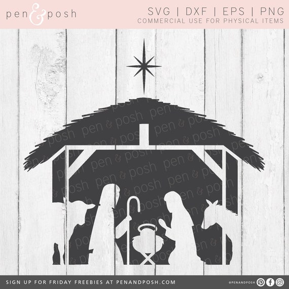 Download Free Nativity Svg Christmas Svg Nativity Scene Svg Jesus Svg Etsy SVG DXF Cut File