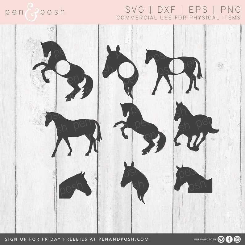 Horse SVG Horse Head SVG Horse Silhouette Horse Clipart Horse Monogram SVG Farm Animals Svg Farm Animal image 1