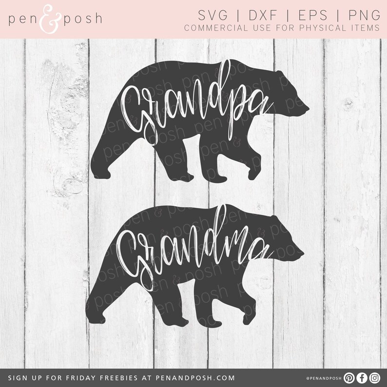 Download Grandma SVG Grandpa Svg Mama Bear SVG Papa Bear Svg | Etsy