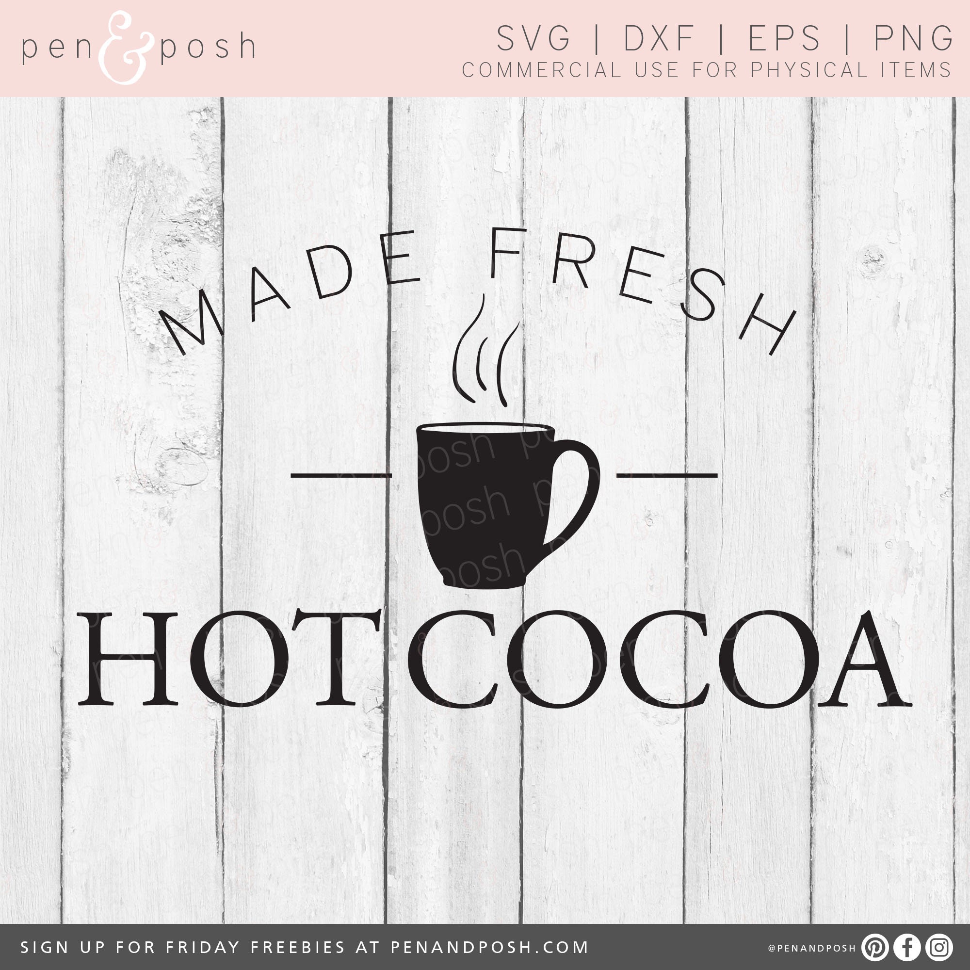 Download Hot Cocoa SVG Hot Cocoa Sign File Hot Chocolate SVG Hot | Etsy