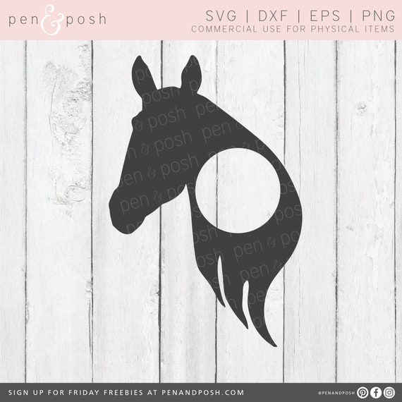 Horse Monogram Svg Horse Head Monogram Svg Horse Svg Etsy
