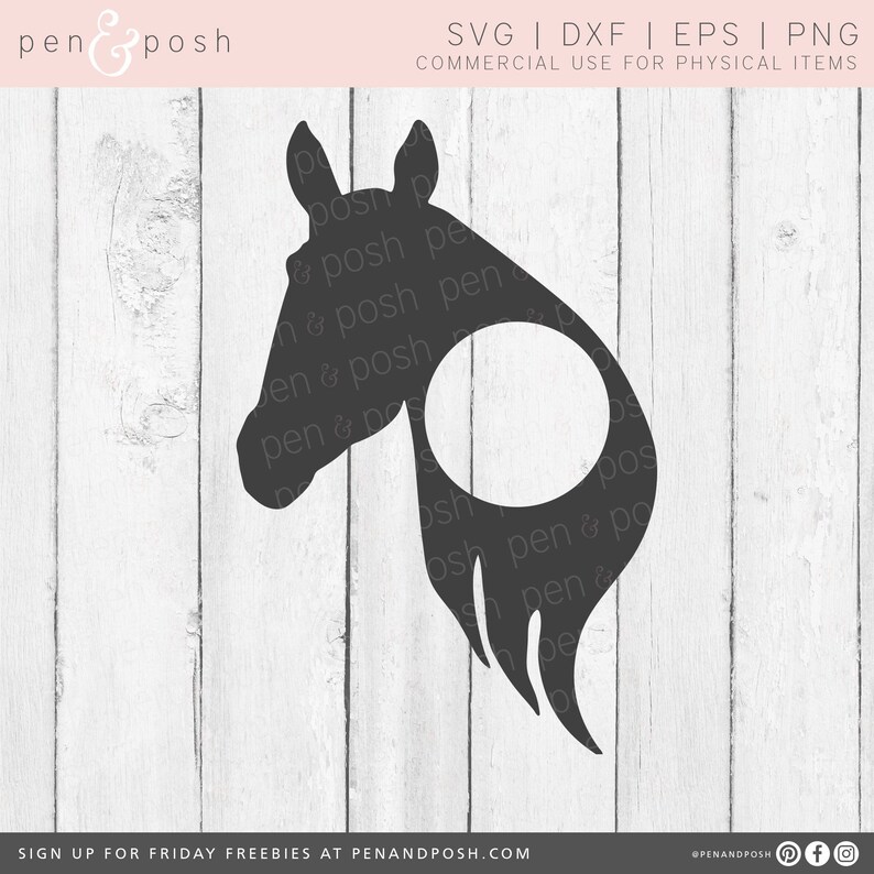 Download Horse Monogram SVG Horse Head Monogram SVG Horse SVG | Etsy