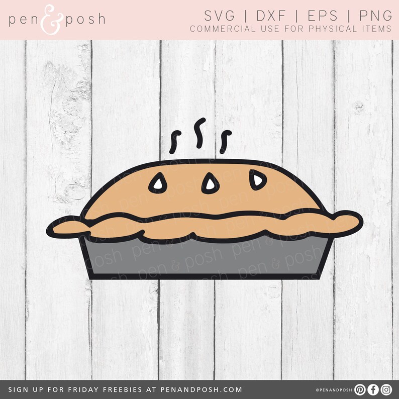 Pie SVG Homemade Pie Graphic Pie Clipart Pie DXF Pir Cut File for Cricut and SIlhouette image 2