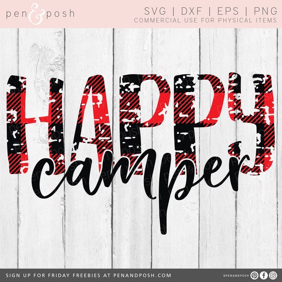 Happy Camper Svg Camping Svg Camper Svg Grunge Svg Etsy