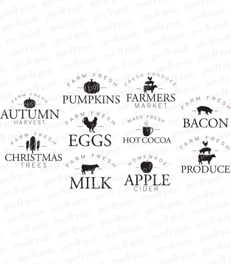 Farm Fresh SVG Farm Fresh Clipart Farm SVG Farmhouse SVG Farmhouse Sign File Farm Fresh Signs svg Bundle Commercial svg image 2