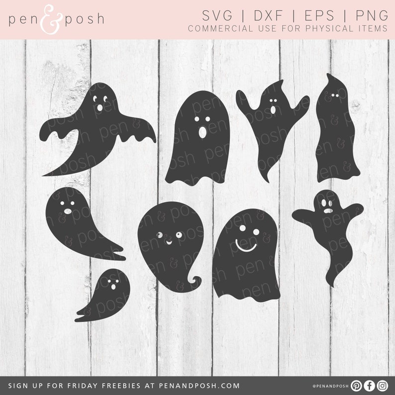 Download Ghosts SVG Halloween SVG Ghosts Clipart Ghosts Cut Files ...