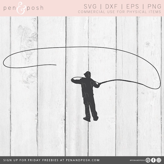 Download Fly Fishing Svg Fly Fisherman Fly Fishing Silhouette Etsy