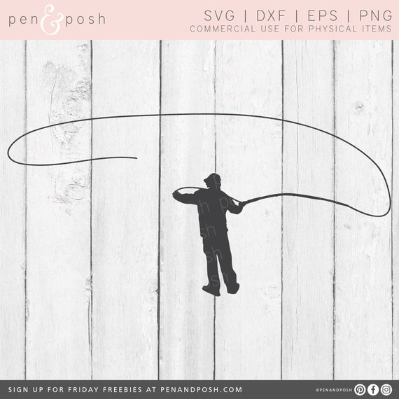 Download Fly Fishing Svg Fly Fisherman Fly Fishing Silhouette Etsy