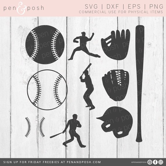 Download Baseball Svg Softball Svg Baseball Clipart Baseball Dxf Etsy