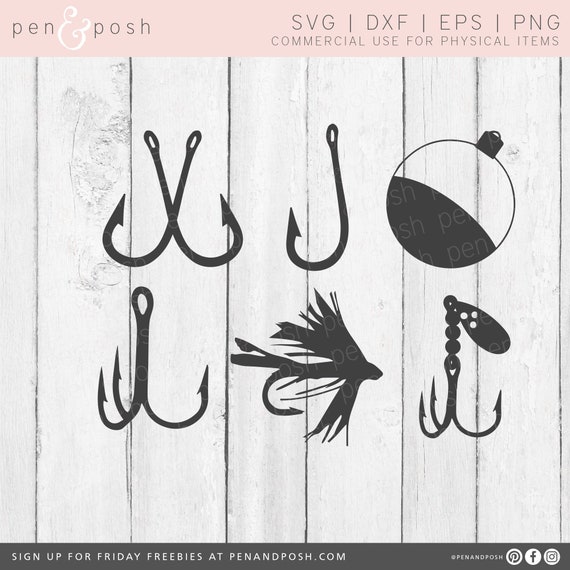 Fish Hook SVG Fishing Fish Hooks Fish Hook DXF Fish Cut File