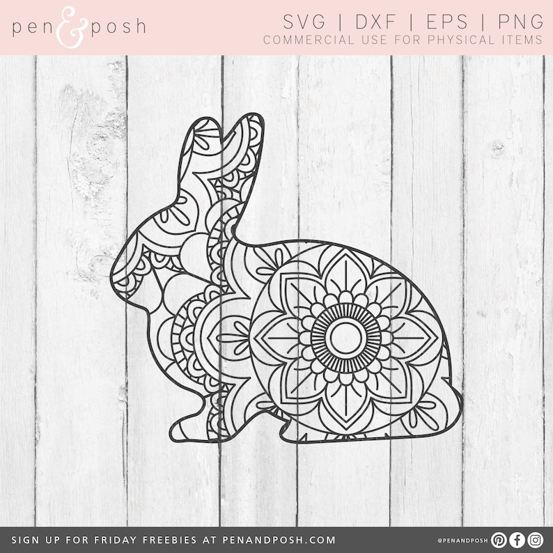 Download Rabbit SVG Bunny SVG Easter Bunny SVG Mandala Rabbit Svg ...