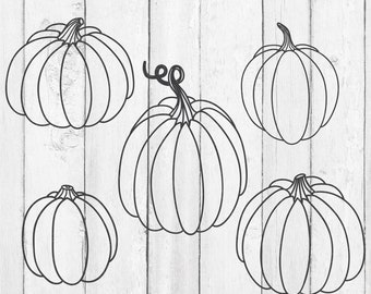 Pumpkin SVG - Thanksgiving SVG - Pumpkins Svg - Handdrawn SVG - Fall Svg - Autumn Svg - Halloween Svg - Fall Svg Cut File - Autumn Svg File