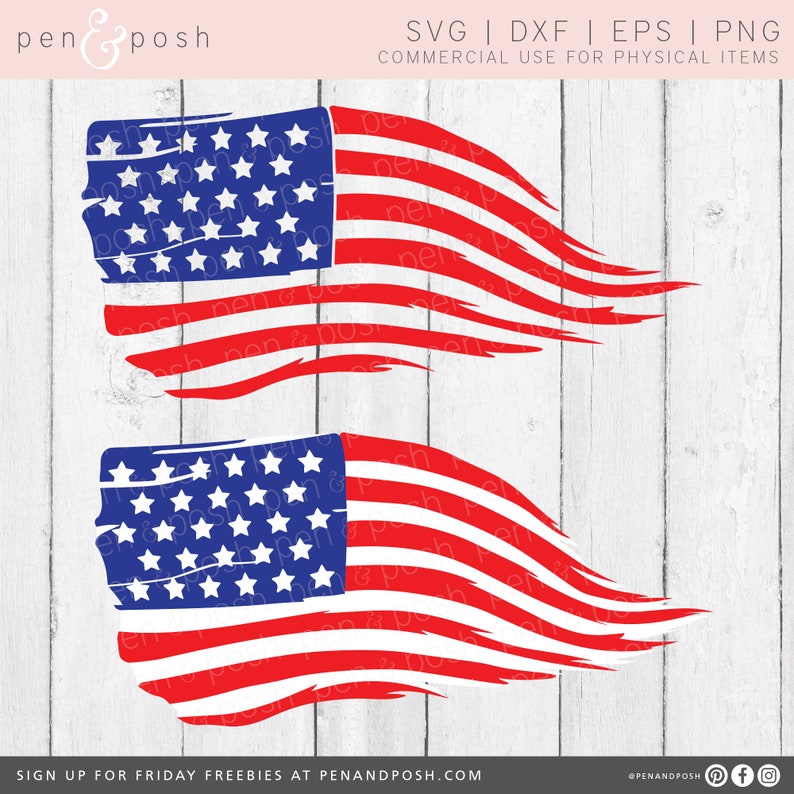 Distressed Flag SVG American Flag Svg independence Day 4th - Etsy