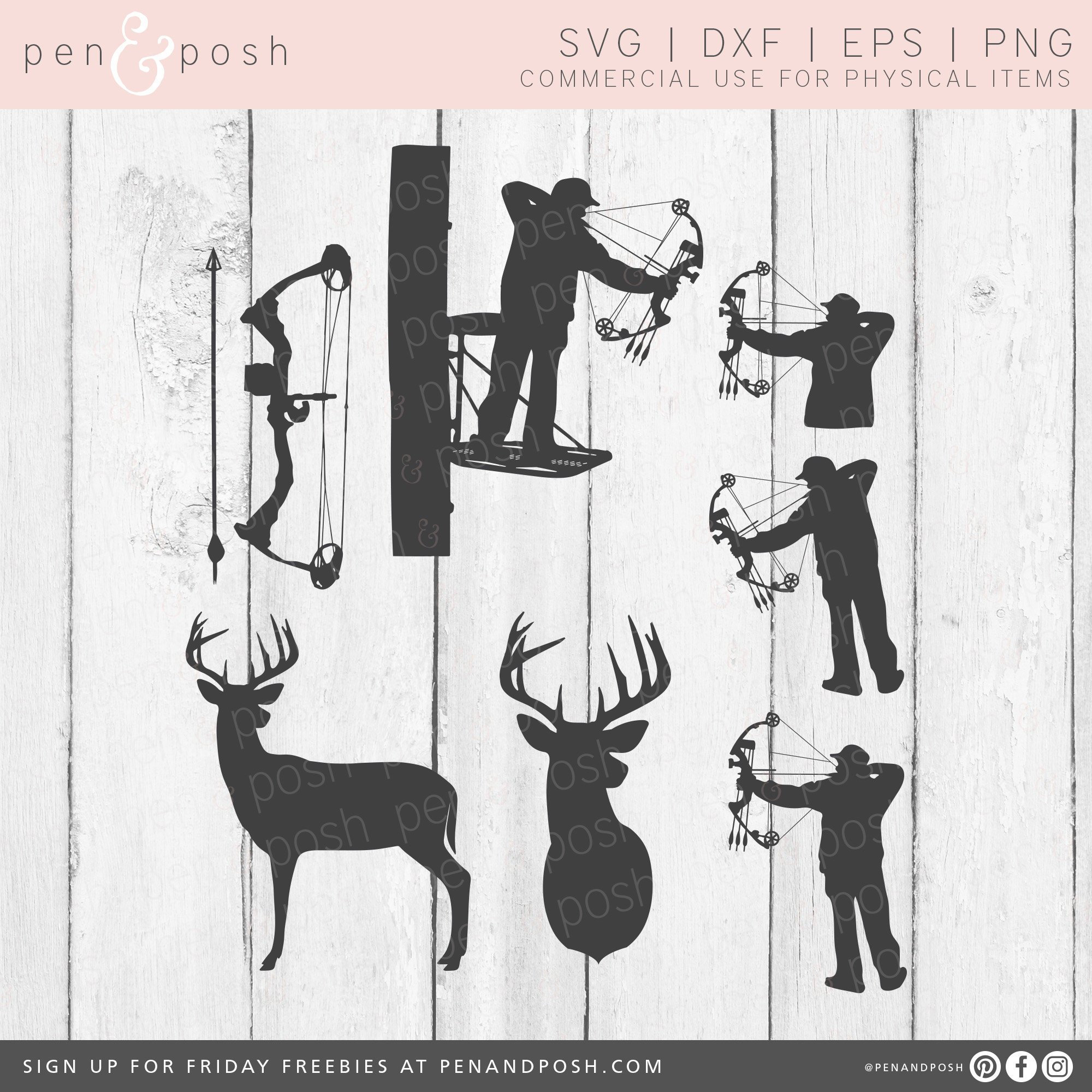 Bow Hunting SVG Hunting SVG Deer Hunting SVG Deer Svg Bow Svg