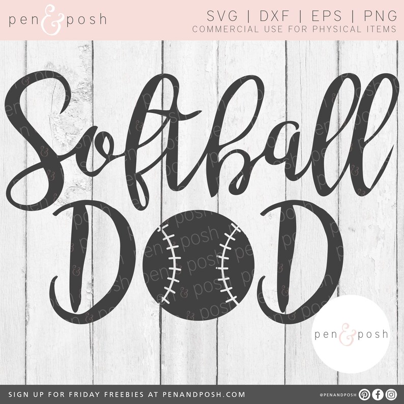 Softball Dad SVG Softball SVG Dad SVG Sports Svg | Etsy