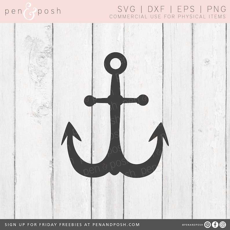 Anchor SVG Anchor Clipart Anchor SVG File Nautical SVG Anchor Cut File Anchor Svg Files Anchor Dxf Anchor image 1