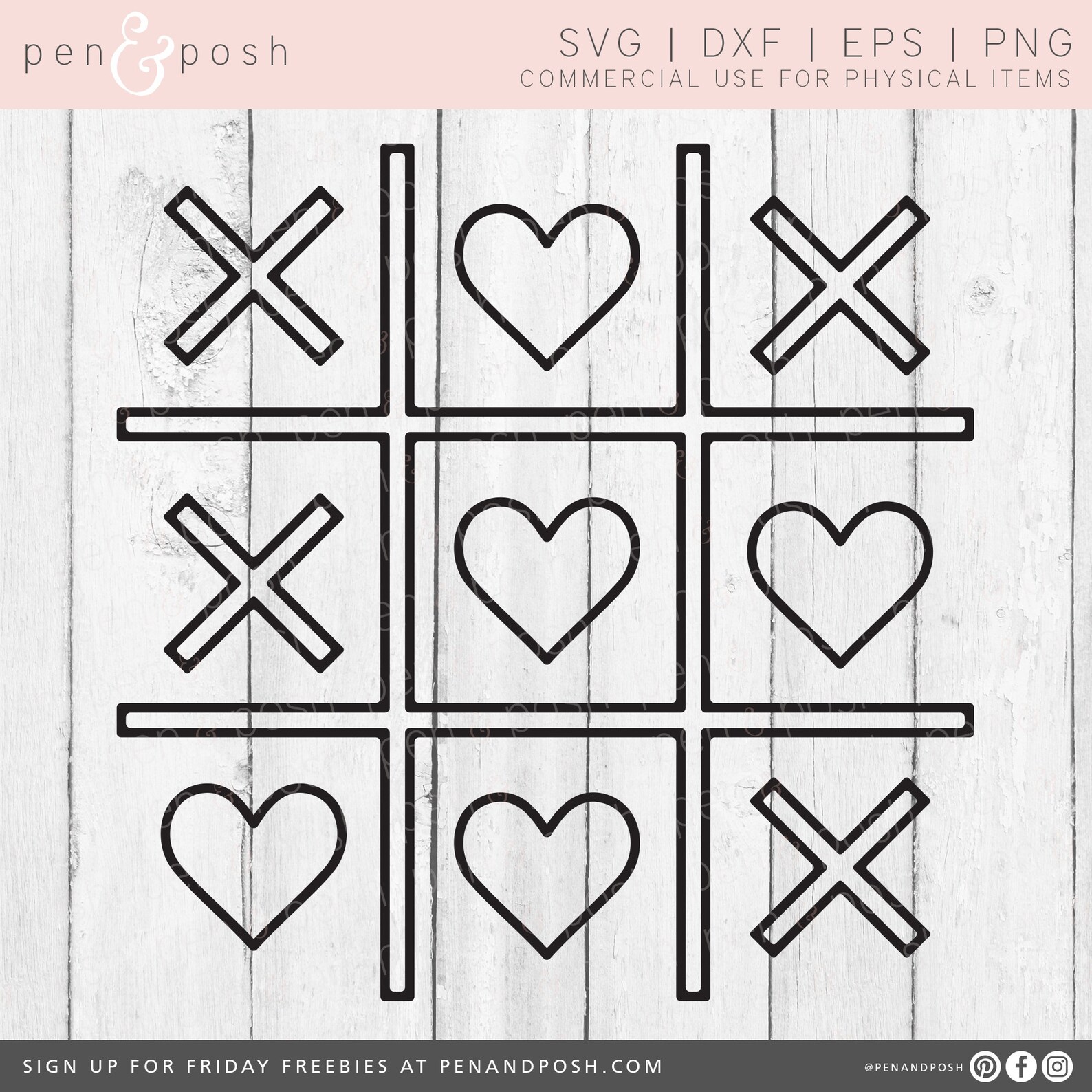 Tic Tac Toe SVG - Valentines Day SVG - Valentine Svg - Heart Svg - Love ...