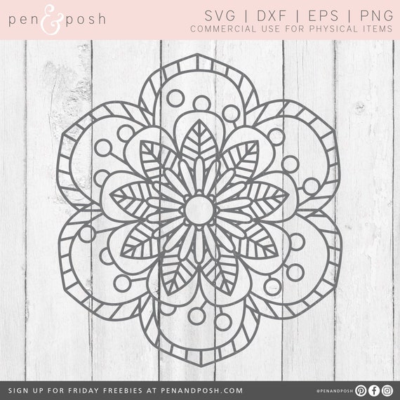 Download Mandala Svg Files Flower Clipart