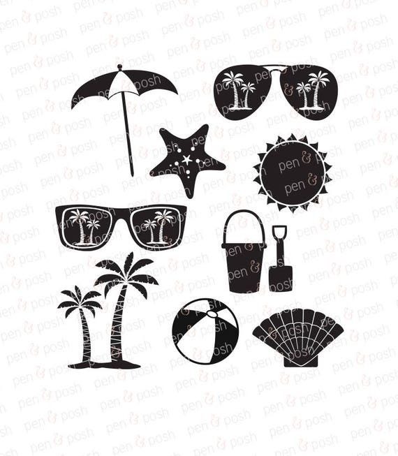 Download Beach SVG Vacation SVG Beach DXF Summer Svg Files