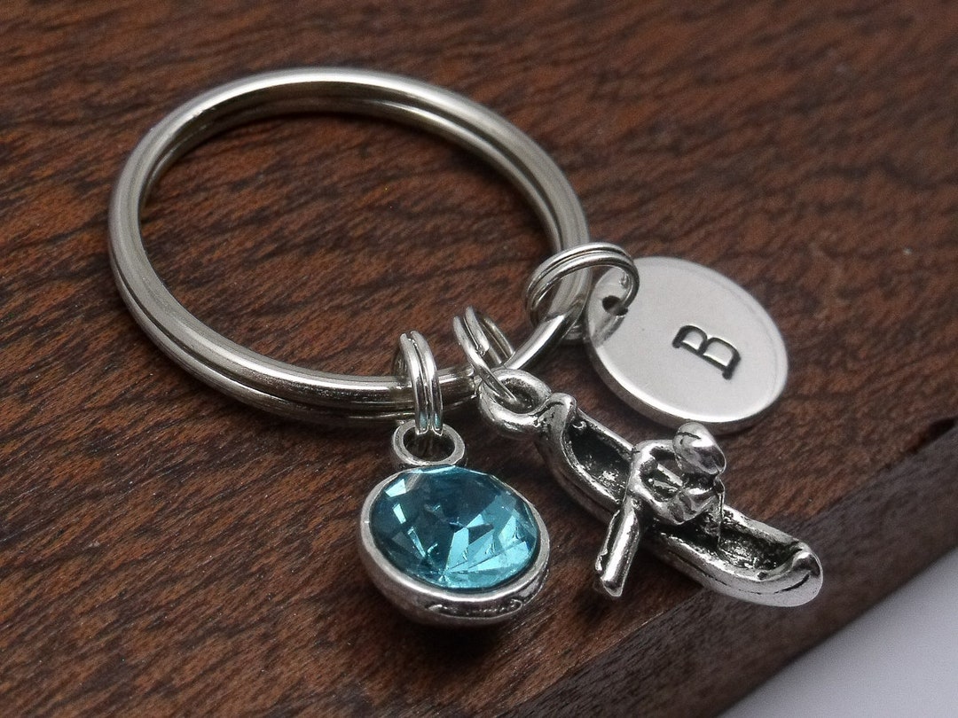 Rowing Keyring Gift, Rowing Keychain, Canoe Keyring, Canoe Keychain