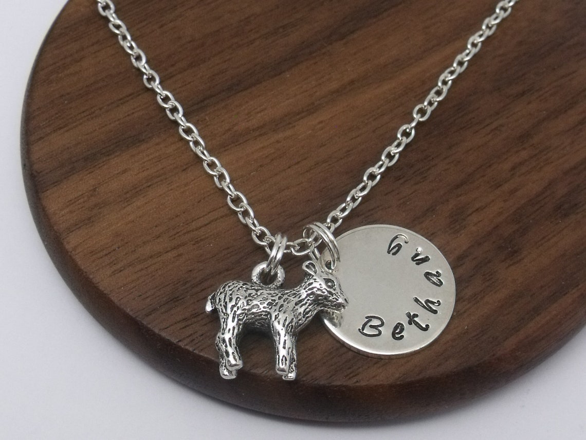 Lamb necklace gift lamb jewellery lamb pendant personalised Etsy