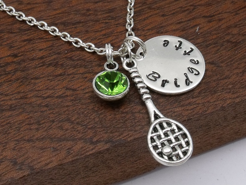 tennis necklace with name