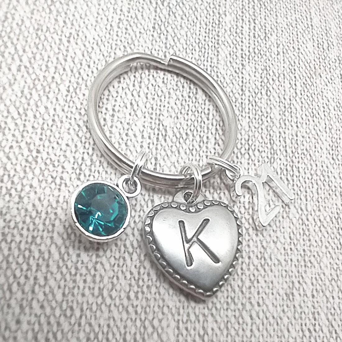 21st Birthday Keyring Gift, 21 Keychain, Personalised 21st Gift ...