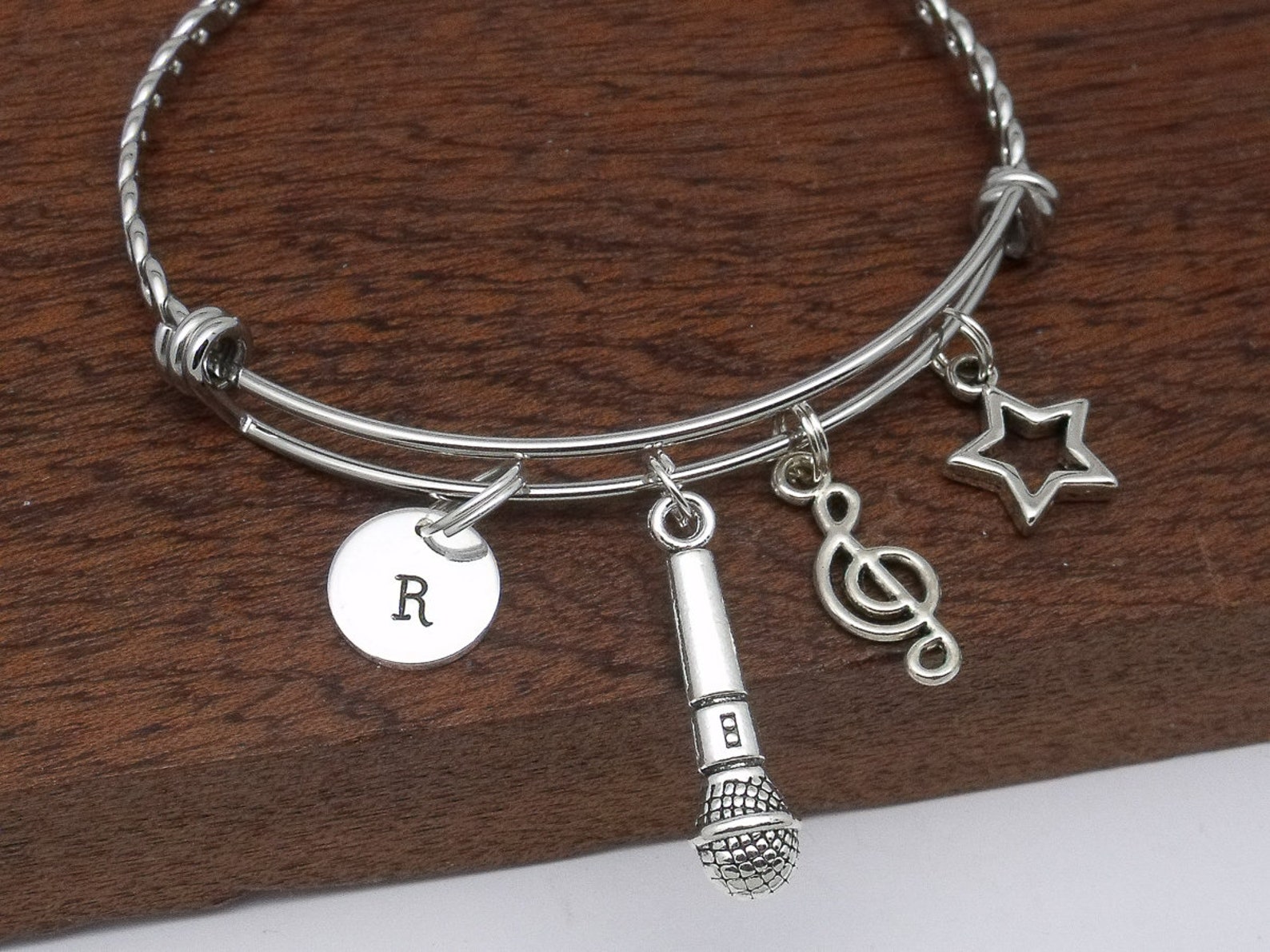 Microphone bracelet gift microphone jewellery personalised Etsy