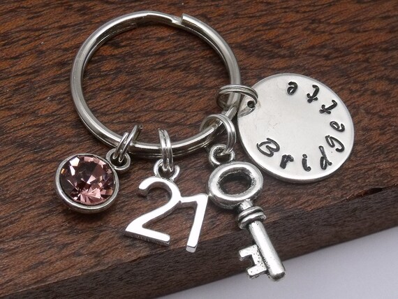 21st Birthday Name Keyring Gift, 21st Birthday Name Keychain, 21st
