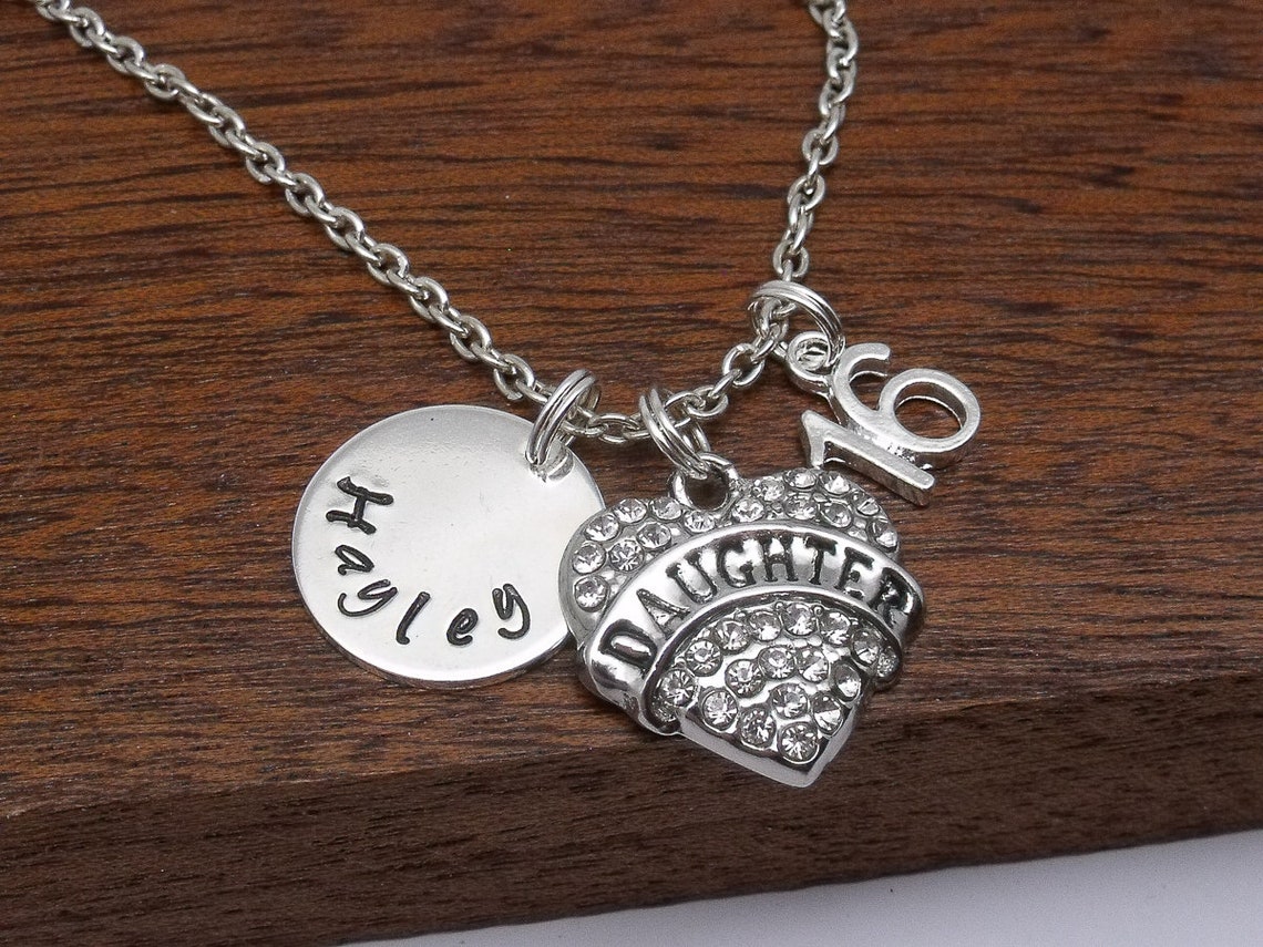 16ème anniversaire collier cadeau pour fille 16ème nom  Etsy