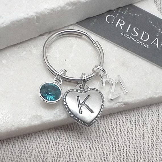 21st Birthday Keyring Gift, 21 Keychain, Personalised 21st Gift