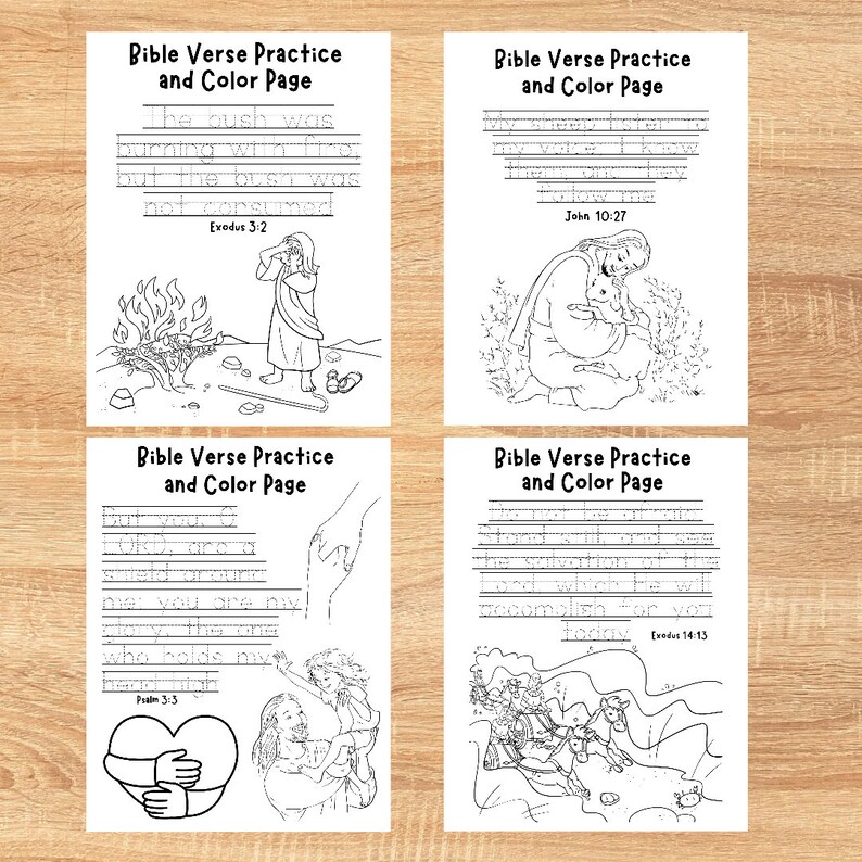 Printable Bible Coloring PDF Download Children's Bible Etsy