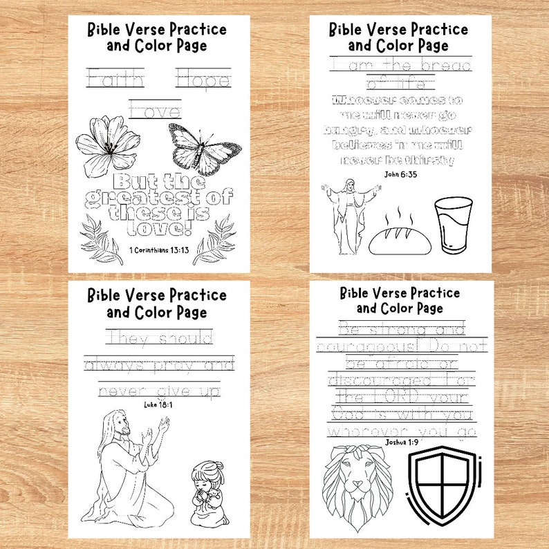 Printable Bible Coloring PDF Download Children's Bible Etsy
