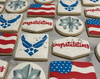 Gedecoreerde koekjes van de militaire luchtmacht (3 dozijn koekjes)
