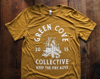 Everyday of Your Life T Shirt - Keep The Fire - Mustard