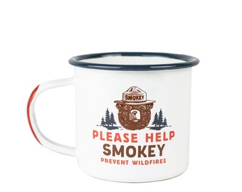 Smokey Bear Enamelware Mug by the Landmark Project