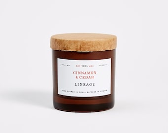 Cinnamon & Cedar Soy Candle by Lineage