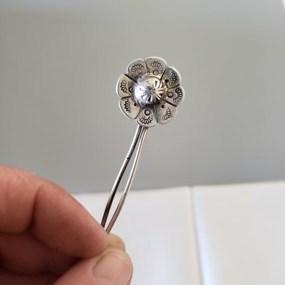 Silver Hair Flowers Hair Pins Sterling Hair Pin Sterling Etsy