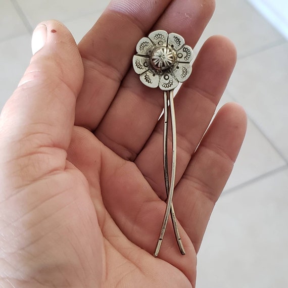 Silver Hair Flowers Hair Pins Sterling Hair Pin Sterling Etsy