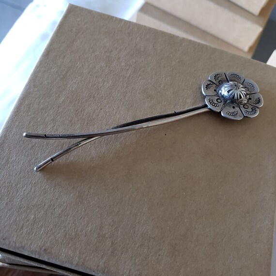 Silver Hair Flowers Hair Pins Sterling Hair Pin Sterling Etsy