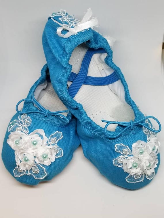turquoise ballet slippers
