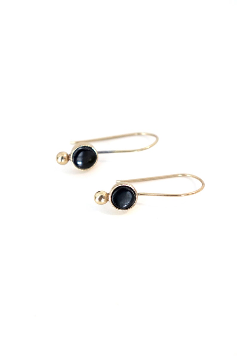 Made in Haiti Gold Horn and Bone Dangle Earrings Handmade, dainty, trendy, beautiful jewelry, artisan made Okap Earrings