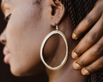 Horn Hoop Earrings