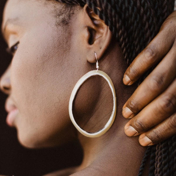 Horn Hoop Earrings