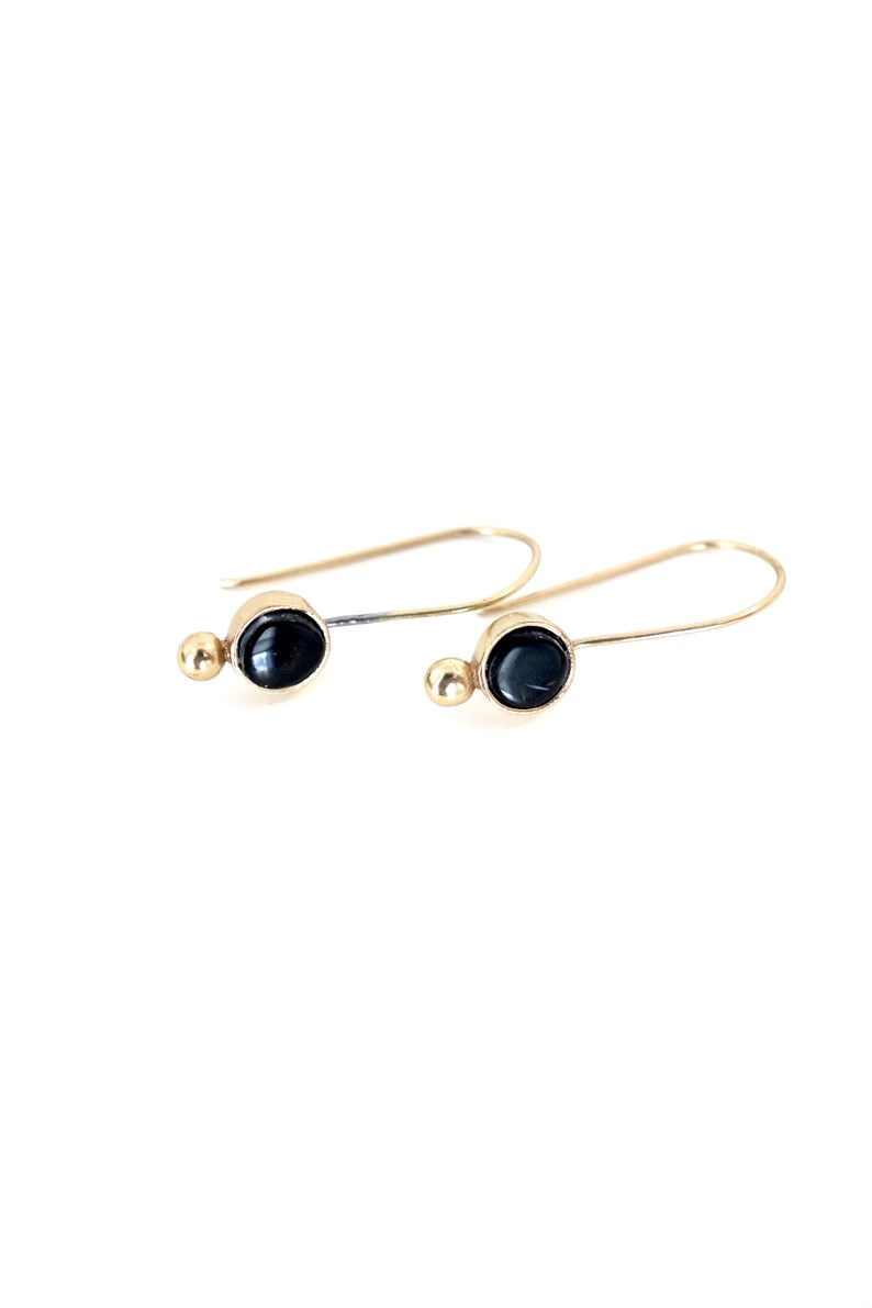 Made in Haiti Gold Horn and Bone Dangle Earrings Handmade, dainty, trendy, beautiful jewelry, artisan made Okap Earrings