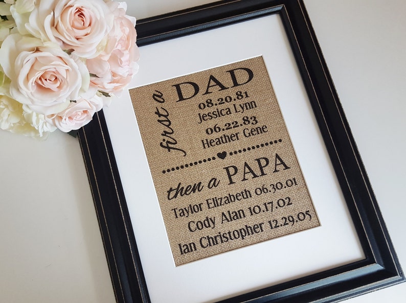 Father Gift From Kids Dad Papa Gift Personalized Gift For Etsy