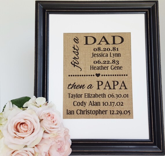 Father Gift From Kids Dad Papa Gift Personalized Gift For Etsy